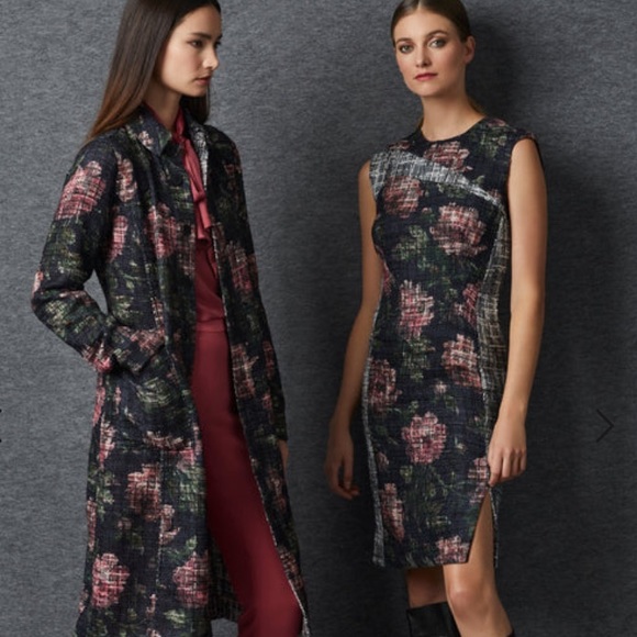 Carlisle Collection Bougainvillea Italian Tweed Boulce Sheath Dress - 2 - Picture 4 of 16